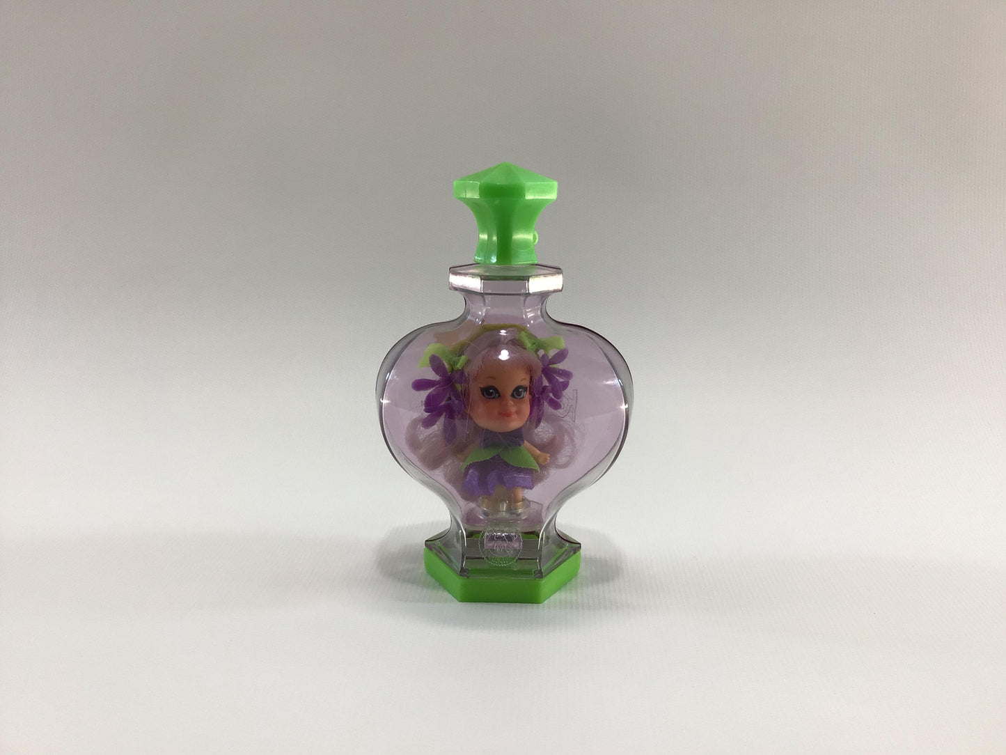 Liddle Kiddles Violet Kolognes Perfume Bottle Vintage 1960s Mattel Soft Rubber Miniature Toy Doll