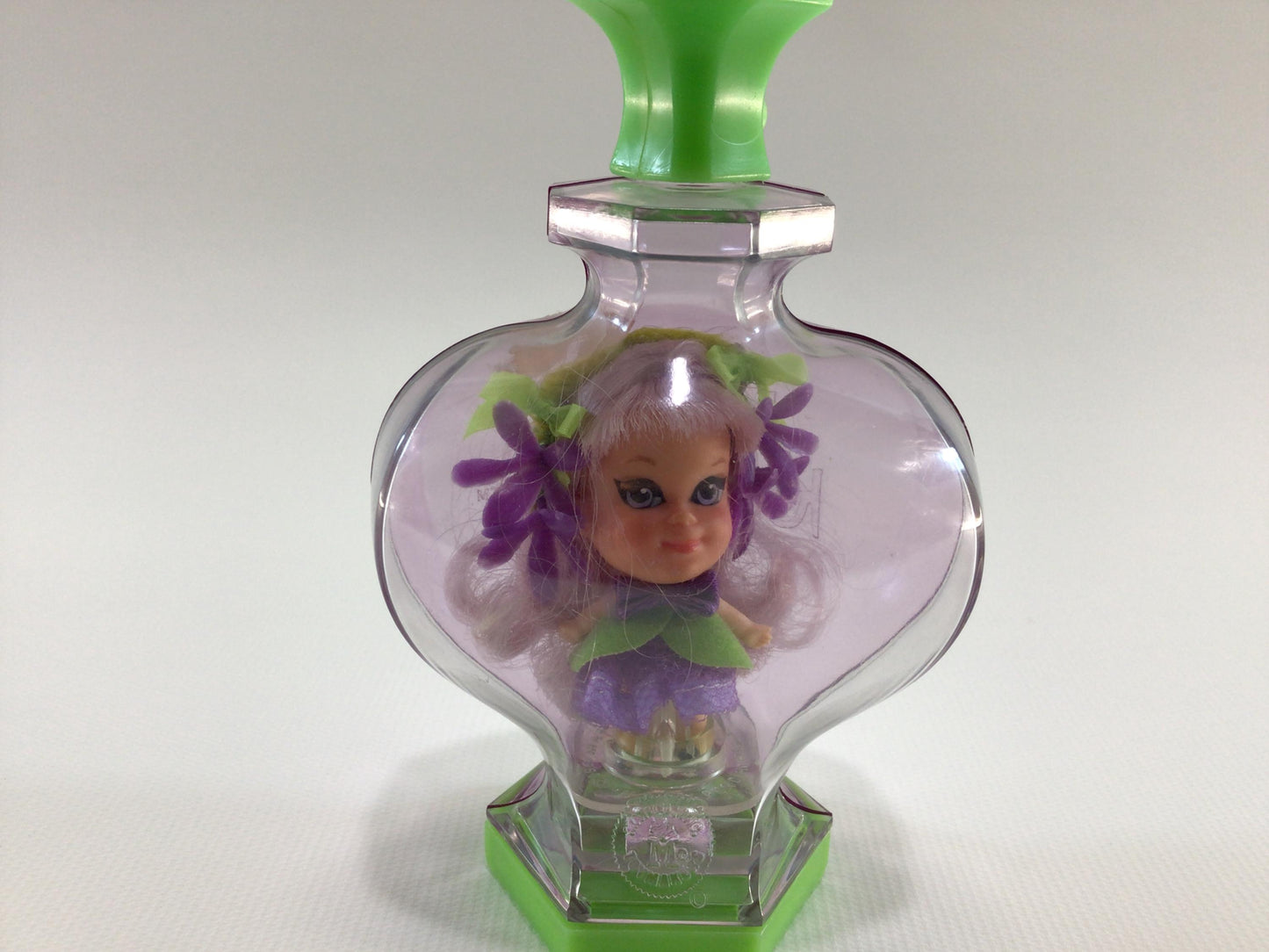 Liddle Kiddles Violet Kolognes Perfume Bottle Vintage 1960s Mattel Soft Rubber Miniature Toy Doll