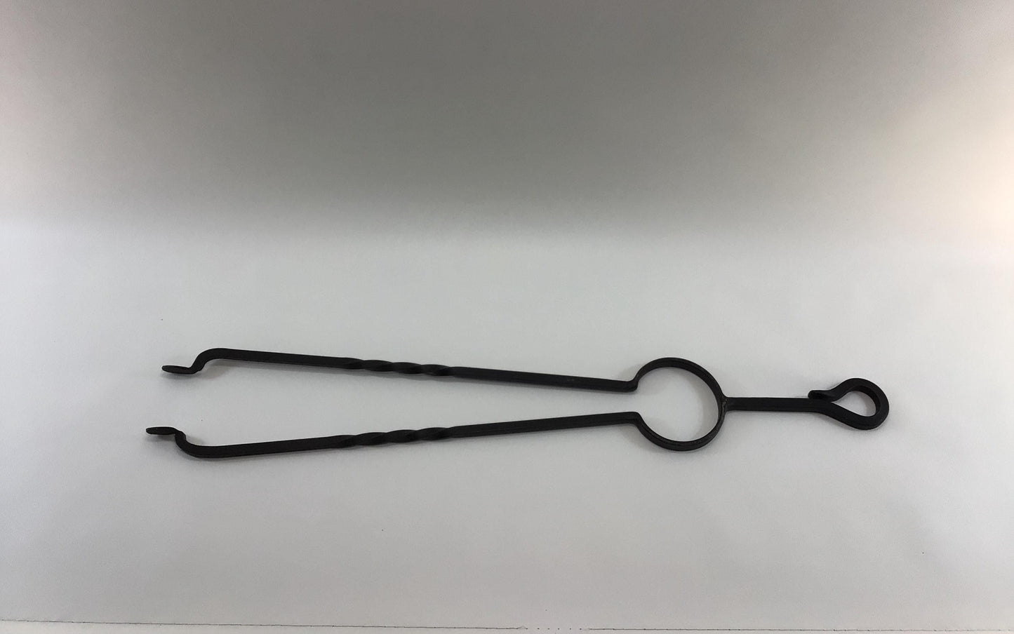 Hearth Ware 26" Spring Tension Fireplace Tongs Quality Made Vintage Iron Rustic Primitive Hand Tool