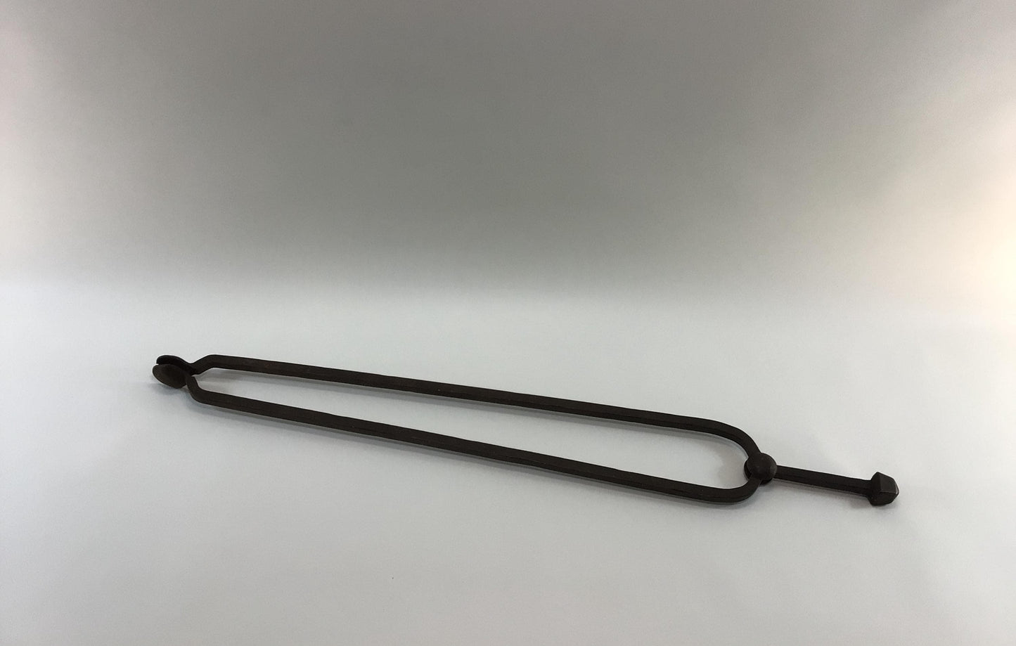 Hearth Ware 27" Hinged Fireplace Tongs Quality Made Antique Wrought Iron Rustic Primitive Hand Tool