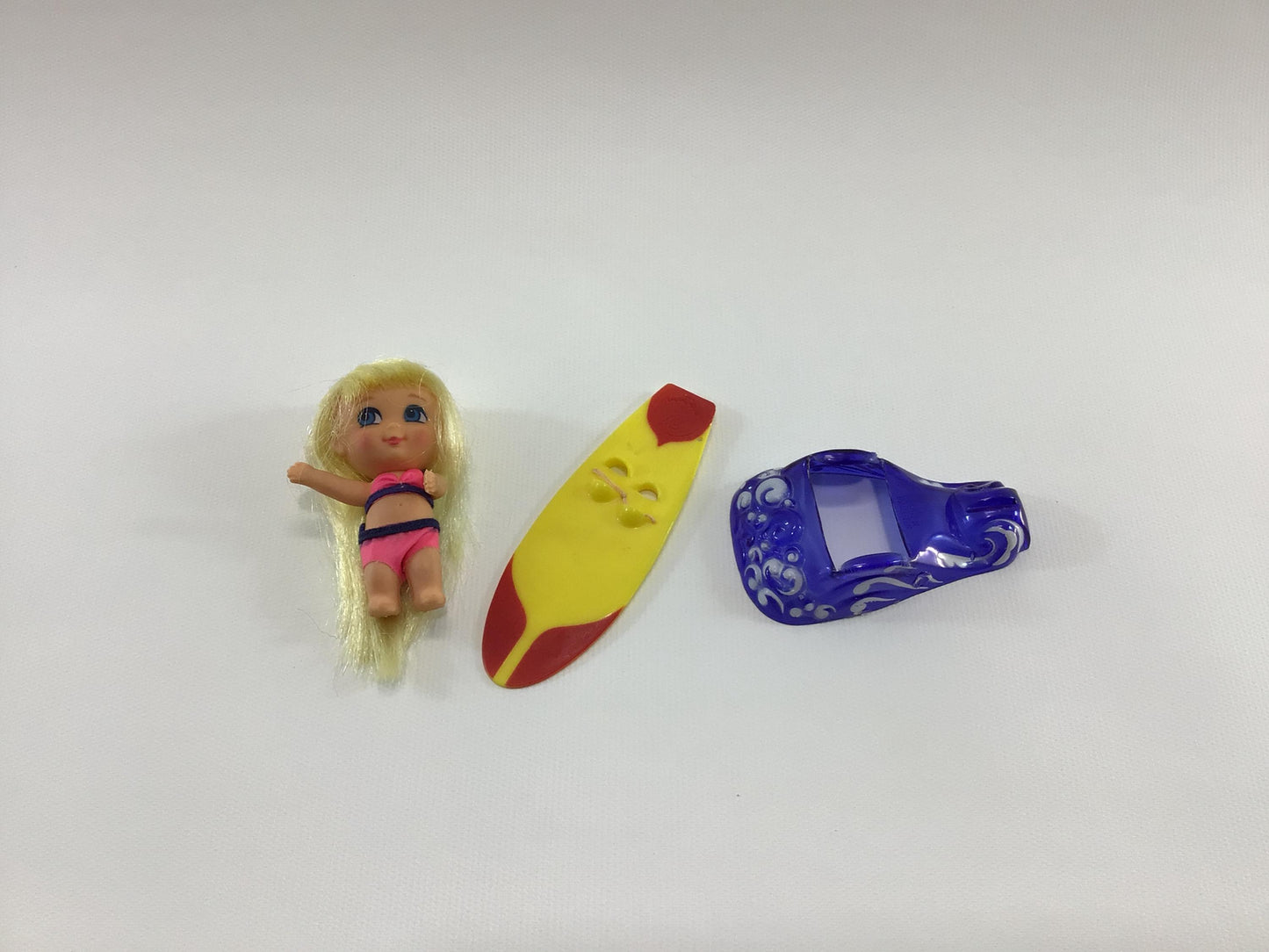 Liddle Kiddles Surfy Skiddle Surfer Girl Vintage 1960s Mattel Soft Rubber Miniature Toy Doll