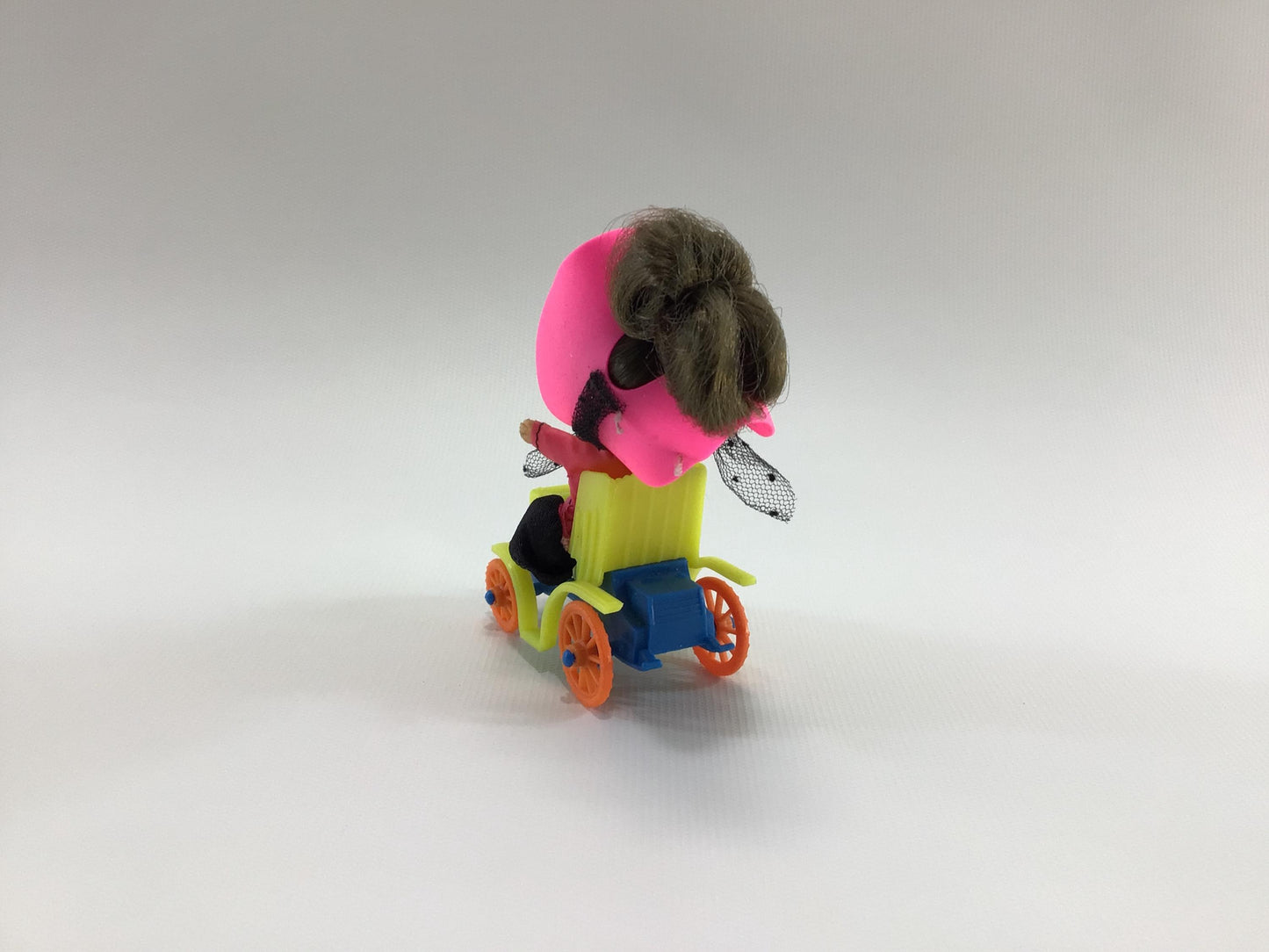 Liddle Kiddles N Kars Henrietta in Horseless Carriage Vintage 1960s Mattel Soft Rubber Miniature Toy Doll