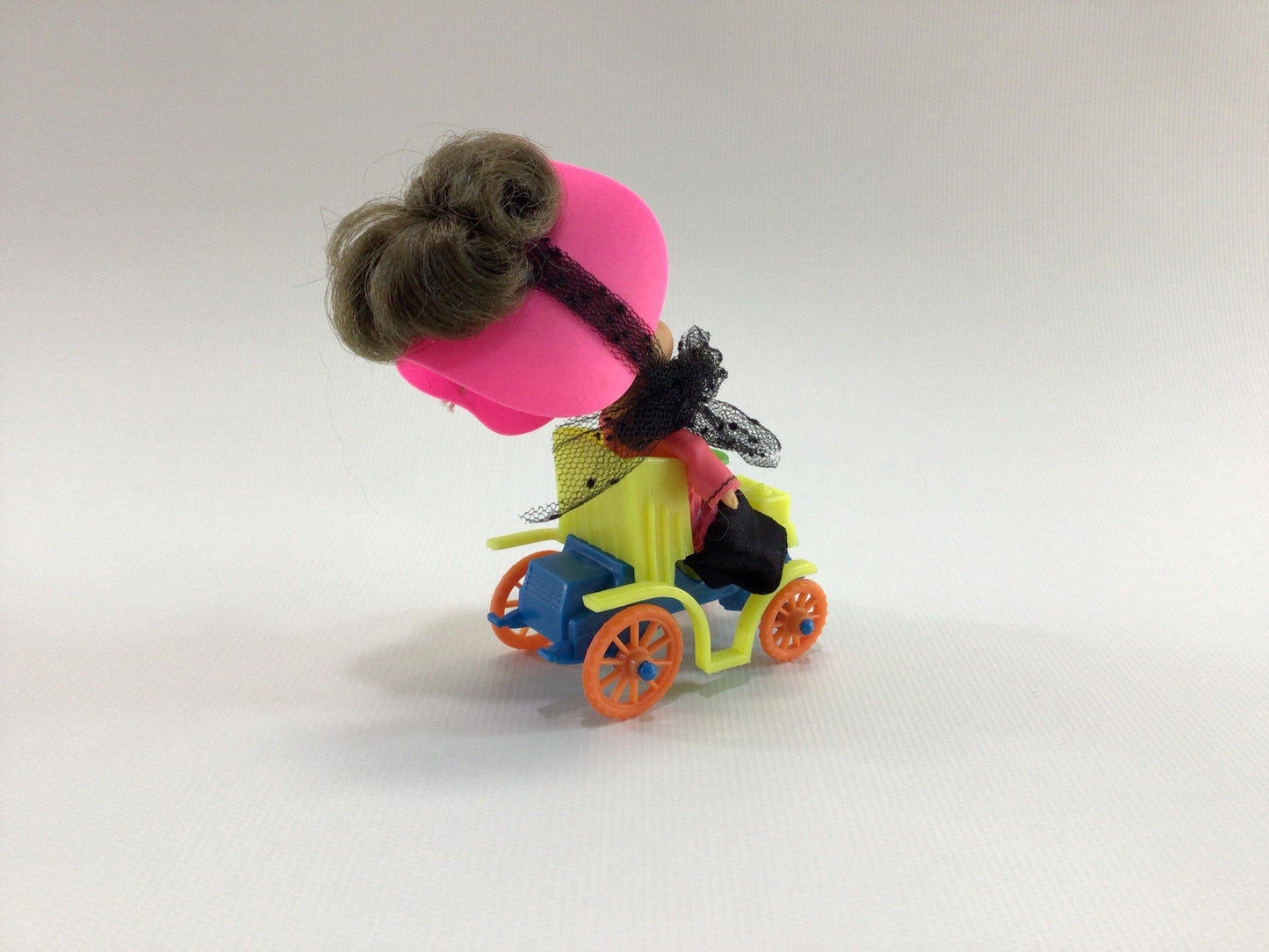 Liddle Kiddles N Kars Henrietta in Horseless Carriage Vintage 1960s Mattel Soft Rubber Miniature Toy Doll