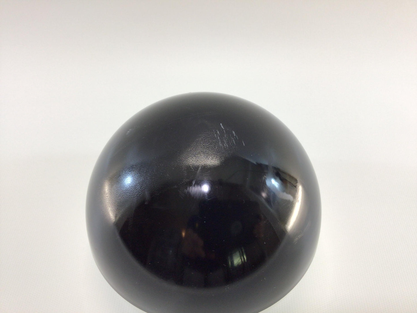 Mirror-Go-Round by Dennie-O Retro Ball Mirror / Sewing Thread Box Mid Century Black and White Hard Plastic Vanity Decor