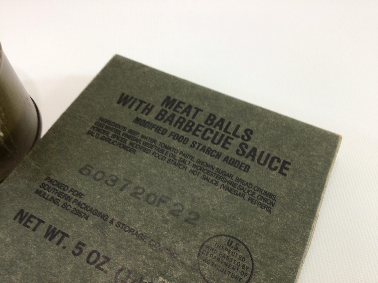 Food Rations Lot Vintage 1980 MRE Meatballs Barbecue Sauce Nut Roll Peanut Butter