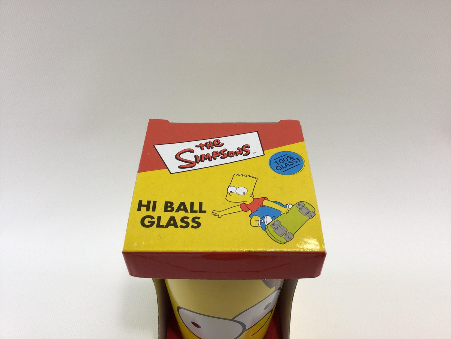 Bart Simpson High Ball Glass Vintage Novelty Barware Tumbler