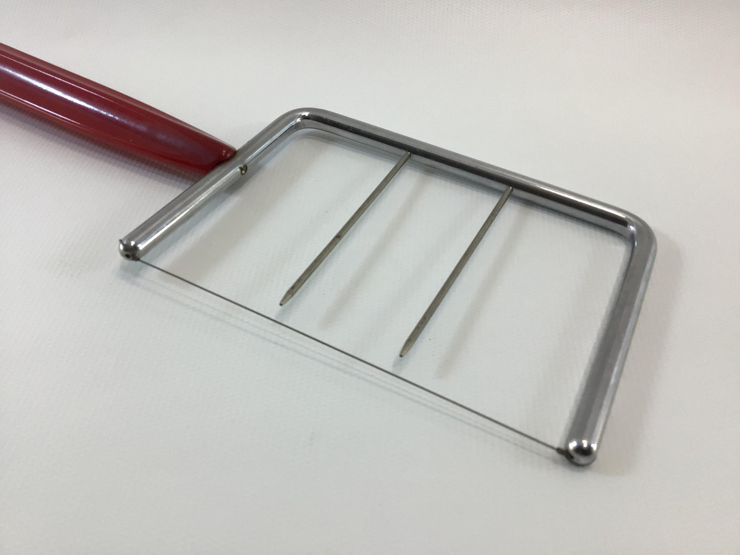 Cheese Slicer Vintage Kitchen Utensil with Red Bakelite Handle