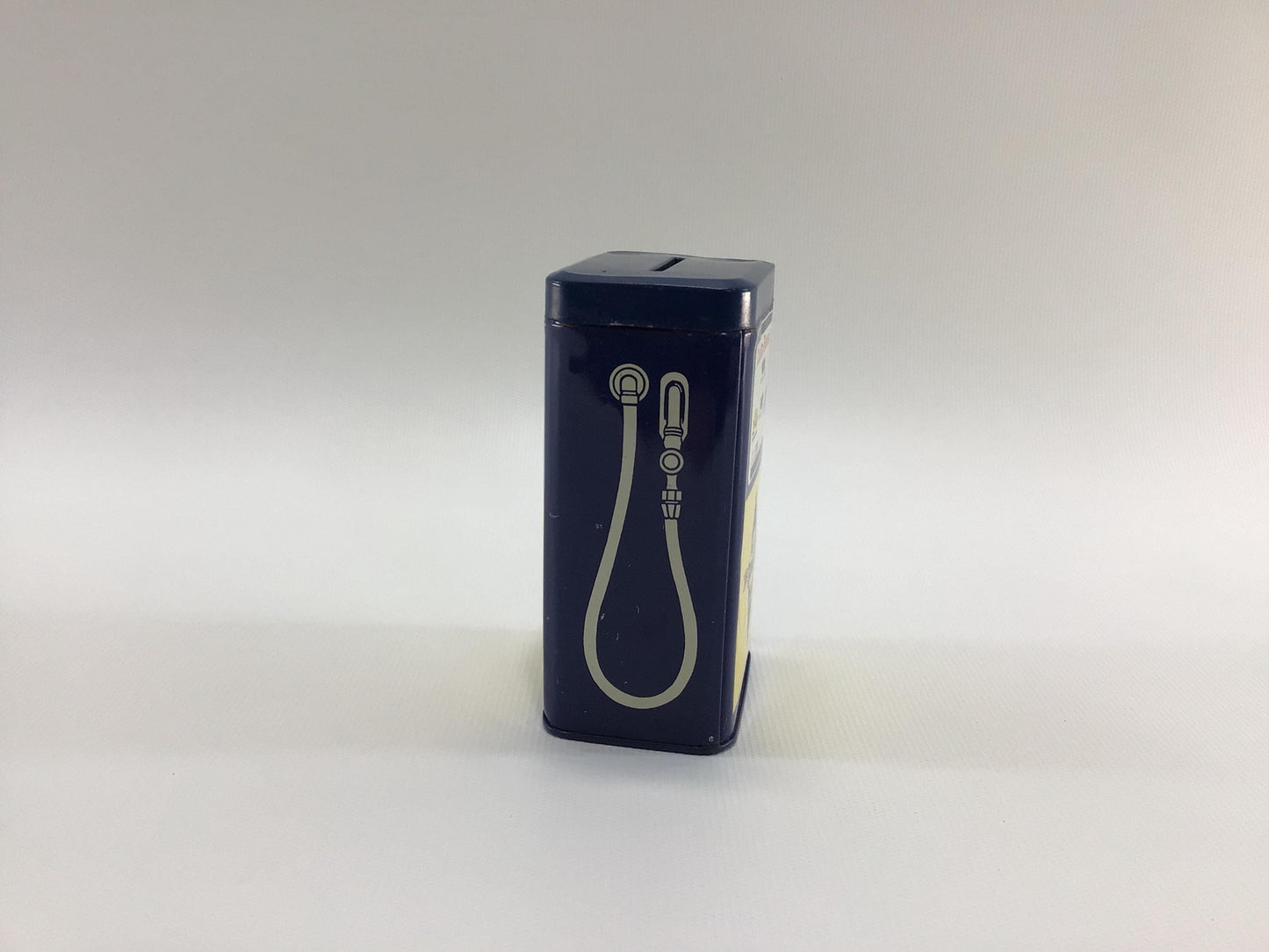 Sunoco Blue Tin Can Coin Bank Vintage 1960s Gas Station Advertising Premium Give Away