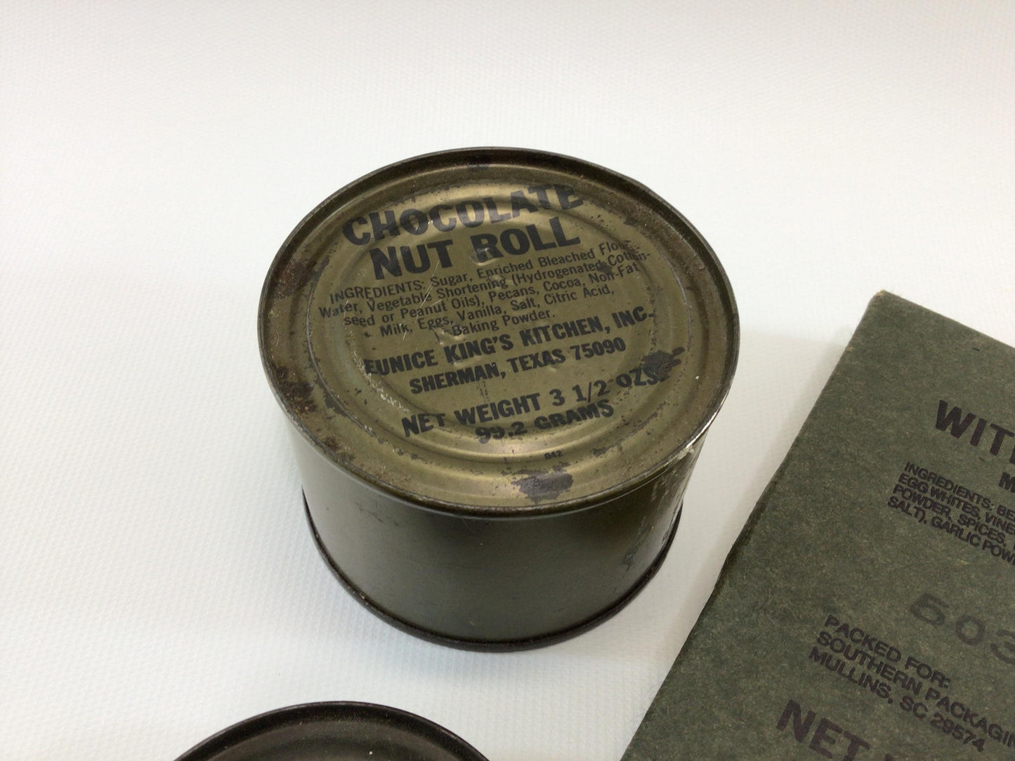 Food Rations Lot Vintage 1980 MRE Meatballs Barbecue Sauce Nut Roll Peanut Butter