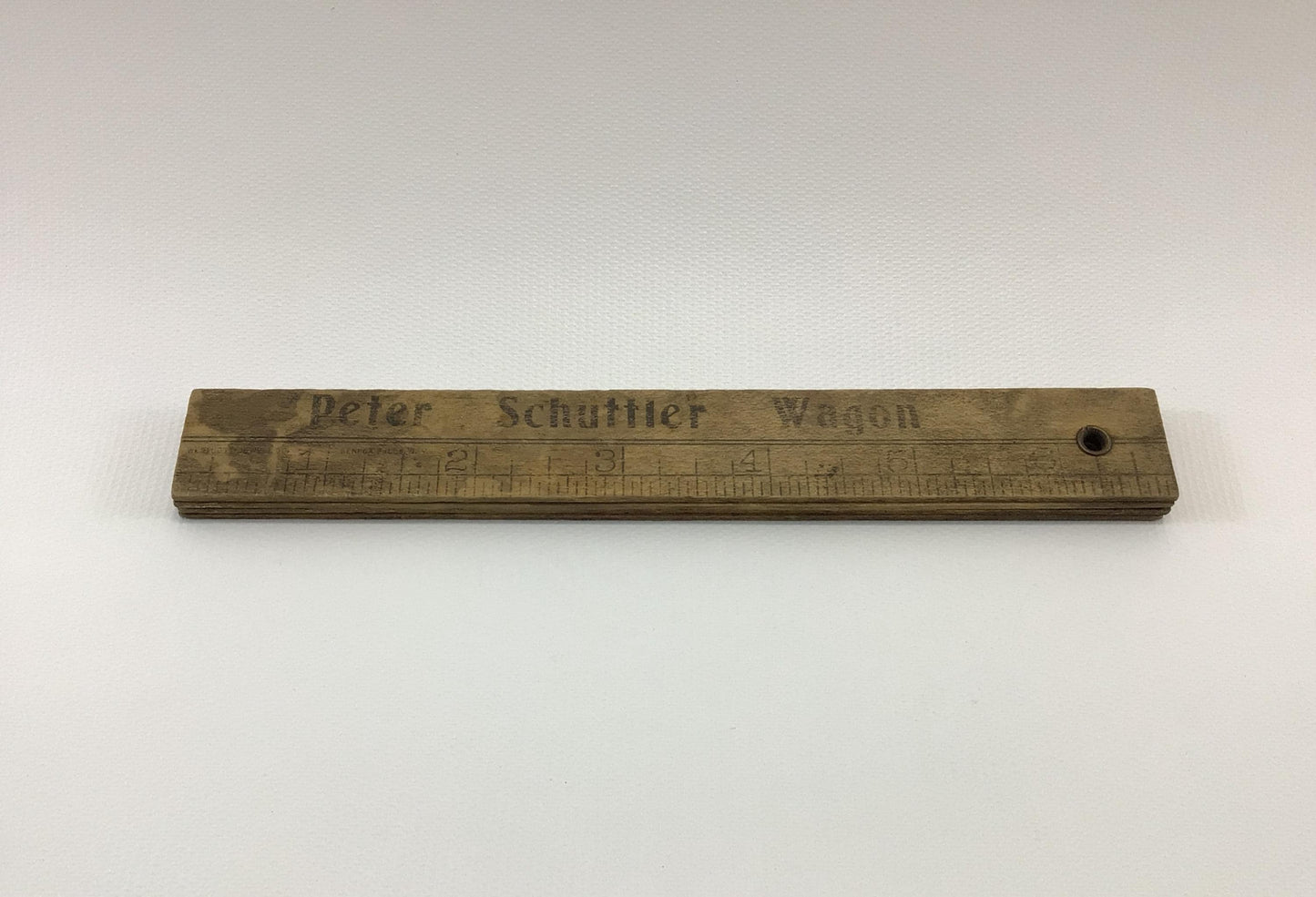 Folding 24" Ruler Peter Schuttler Farm Wagons Chicago Antique Advertising Give Away Premium