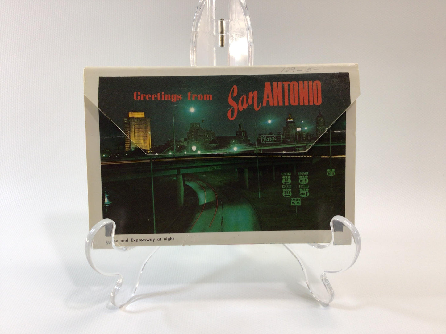 Greetings from San Antonio Foldout Souvenir Postcard Vintage Collectible Ephemera