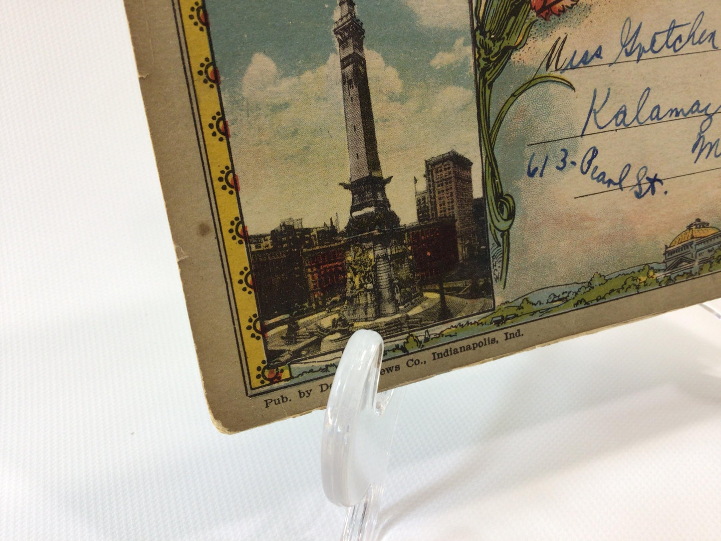 Indianapolis Indiana Foldout Souvenir Postcard Antique Collectible Ephemera