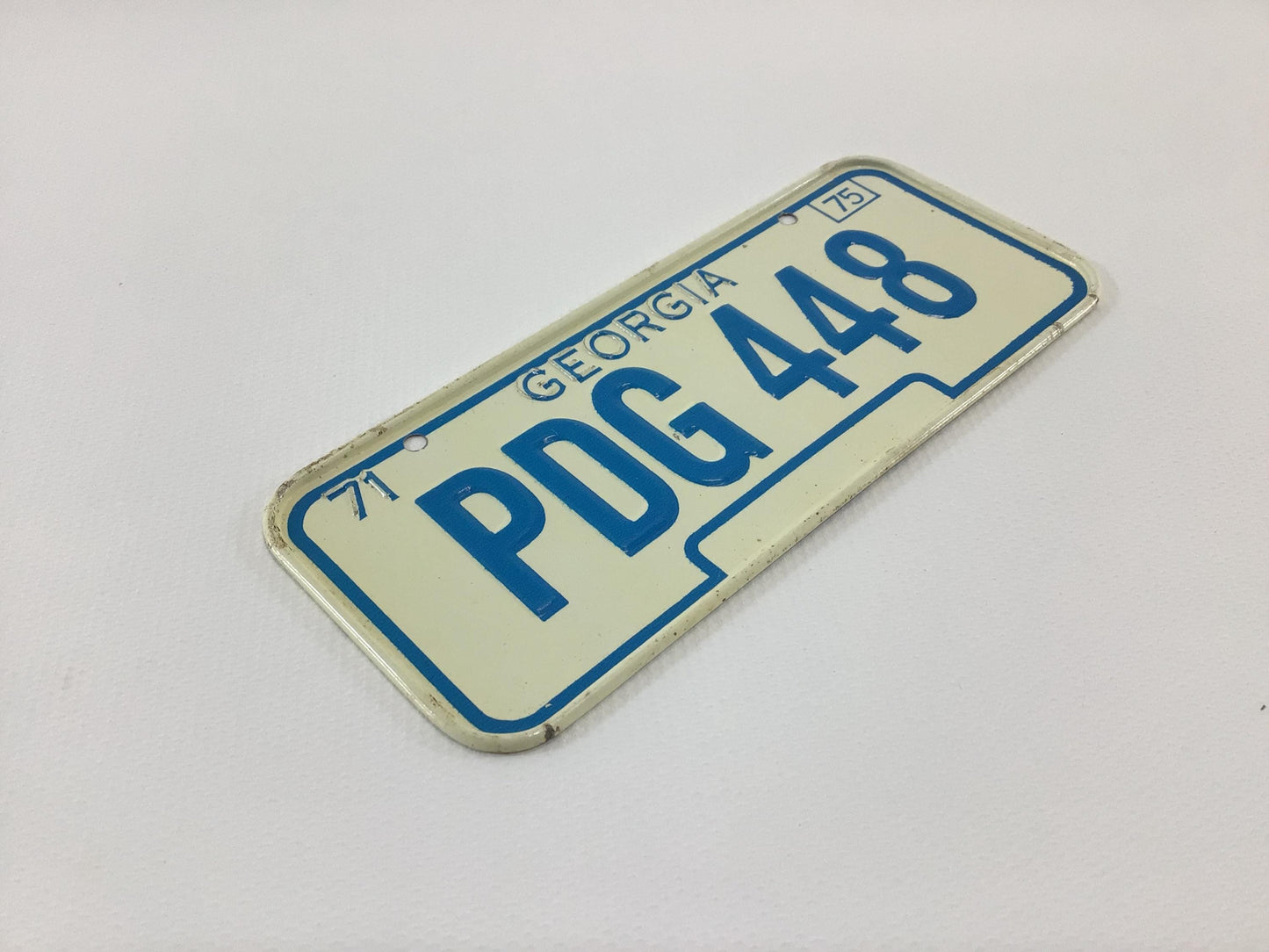Bicycle 1975 Georgia License Plate Vintage Cycling Accessory