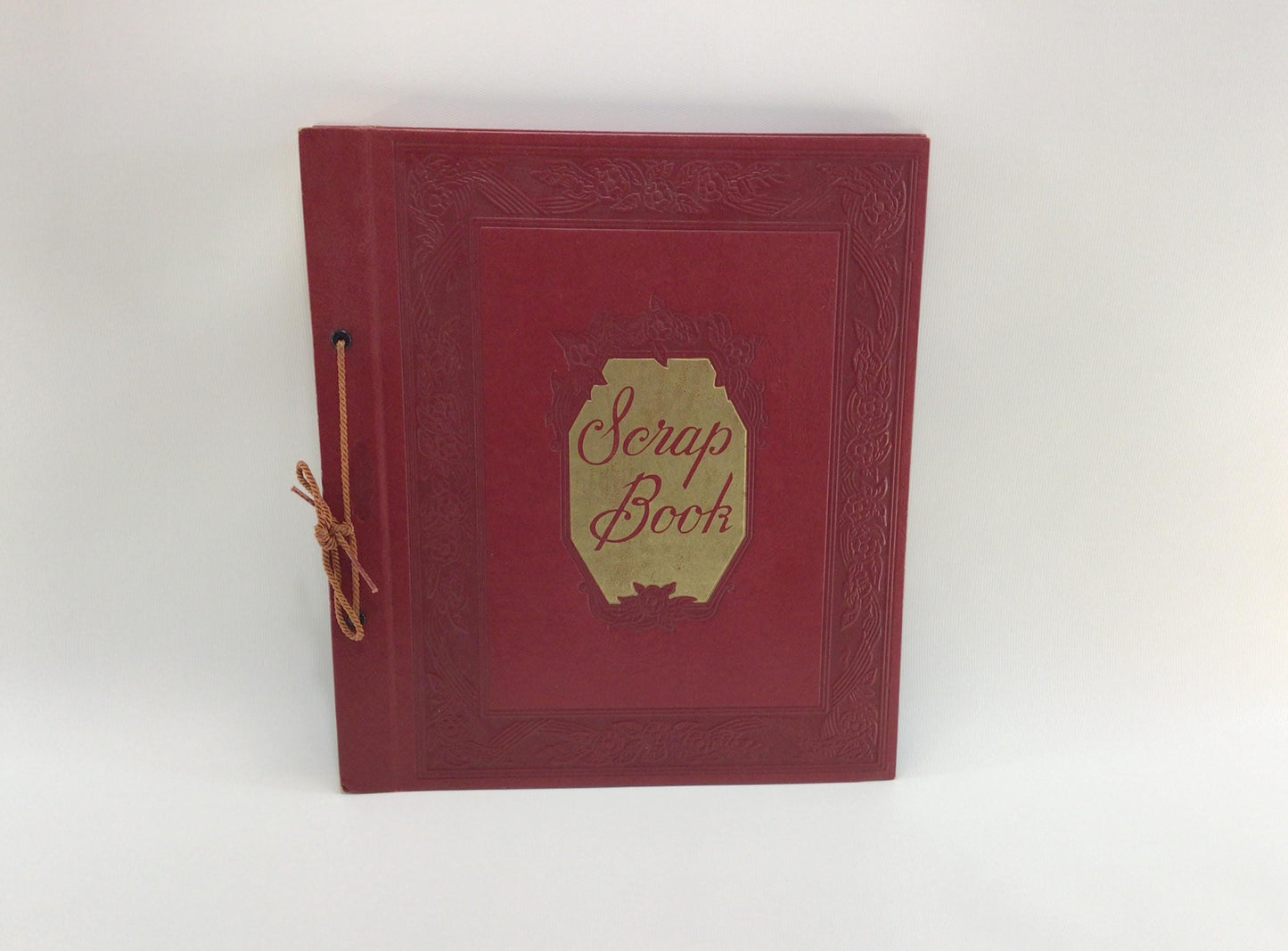 Vintage 11 x 13 Construction Paper Photograph Album Red Scrapbook - Unused No Photos