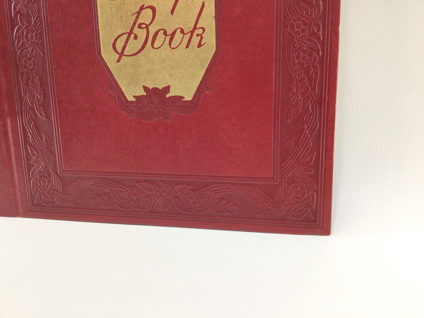 Vintage 11 x 13 Construction Paper Photograph Album Red Scrapbook - Unused No Photos