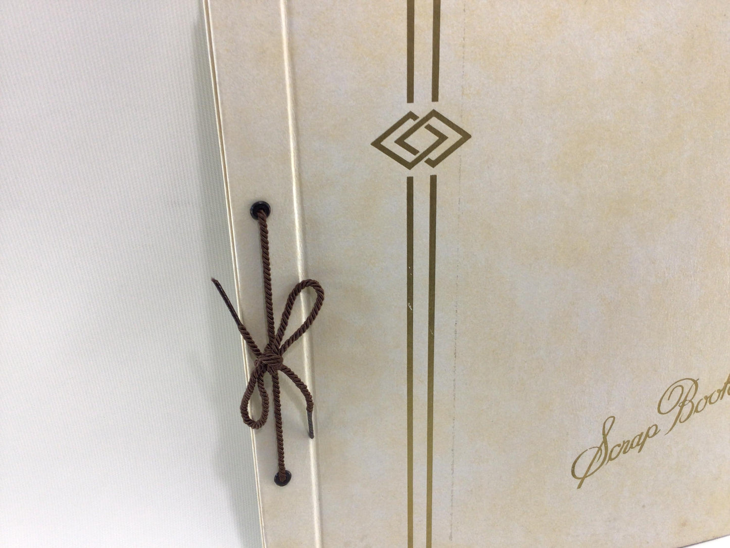 Vintage 12 x 13 Construction Paper Photograph Album Off White Scrapbook - Unused No Photos