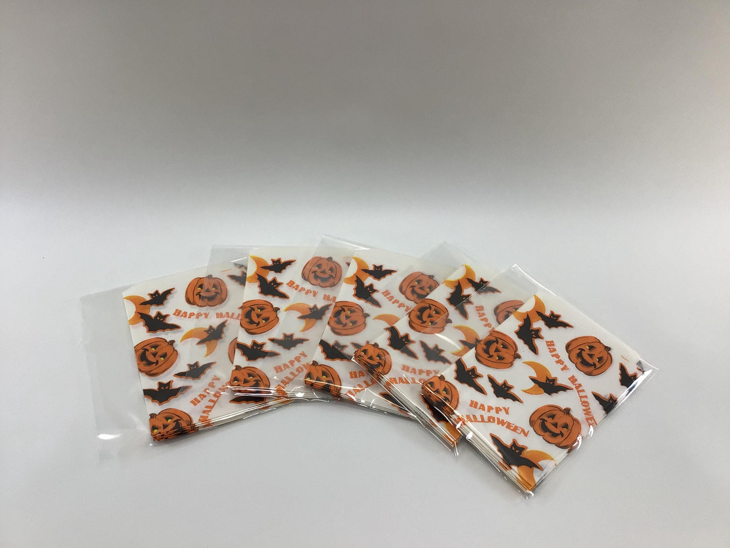 AJM Halloween Treat Bags Lot of 8 Jack O Lantern and Black Bat Vintage Holiday Ephemera