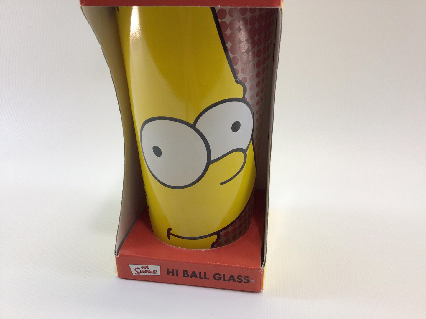 Bart Simpson High Ball Glass Vintage Novelty Barware Tumbler