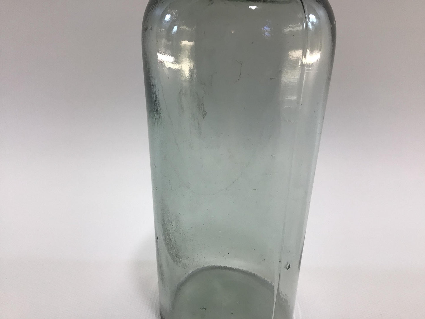 Antique Applied Top Blue Glass 19th Century Apothecary Medicine Bottle