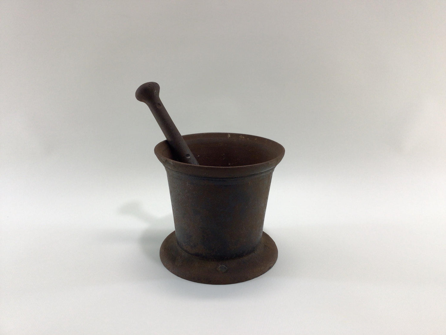Cast Iron Mortar and Pestle Antique Druggist Pharmacy Apothecary Instrument Tool