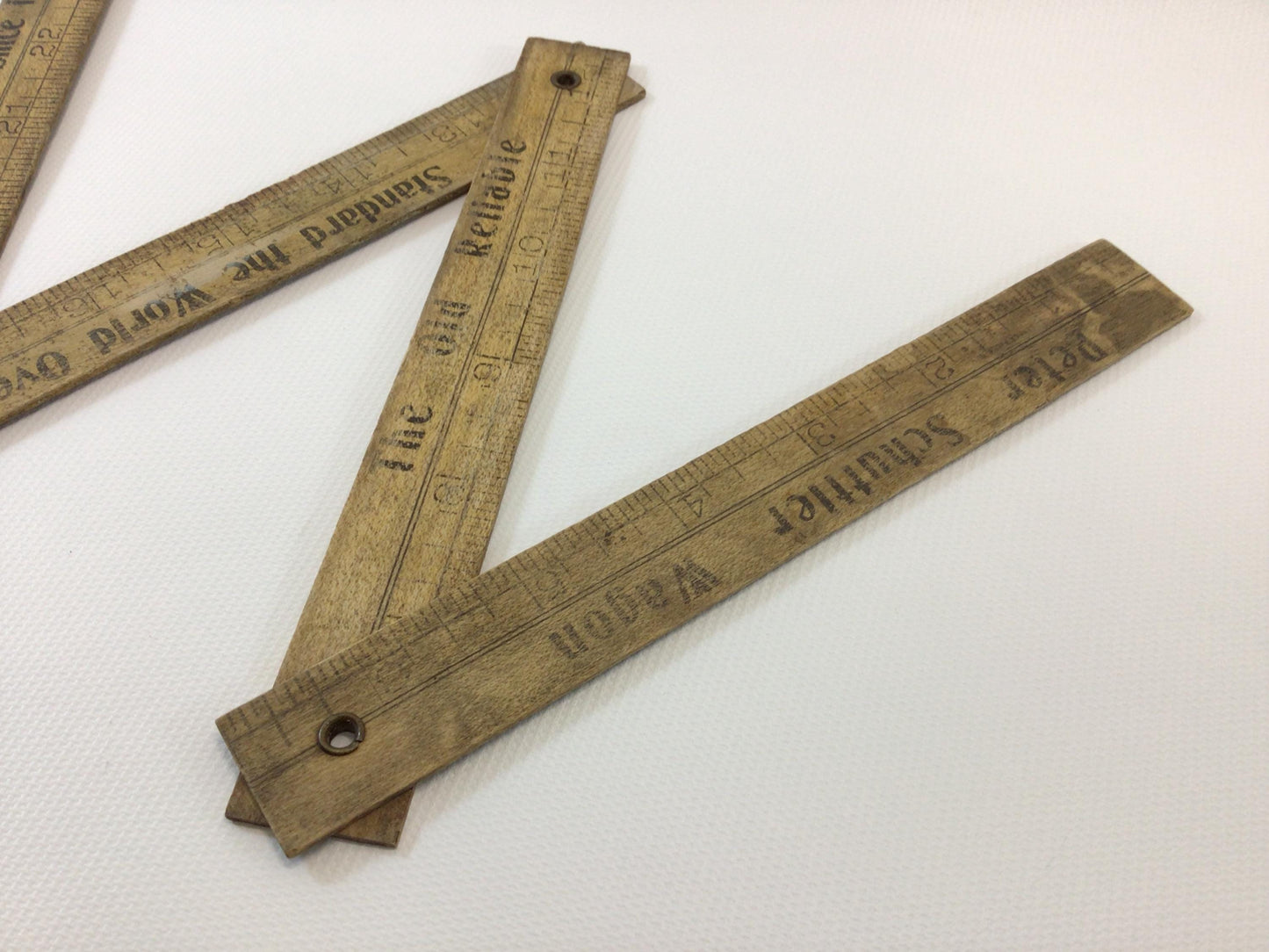 Folding 24" Ruler Peter Schuttler Farm Wagons Chicago Antique Advertising Give Away Premium