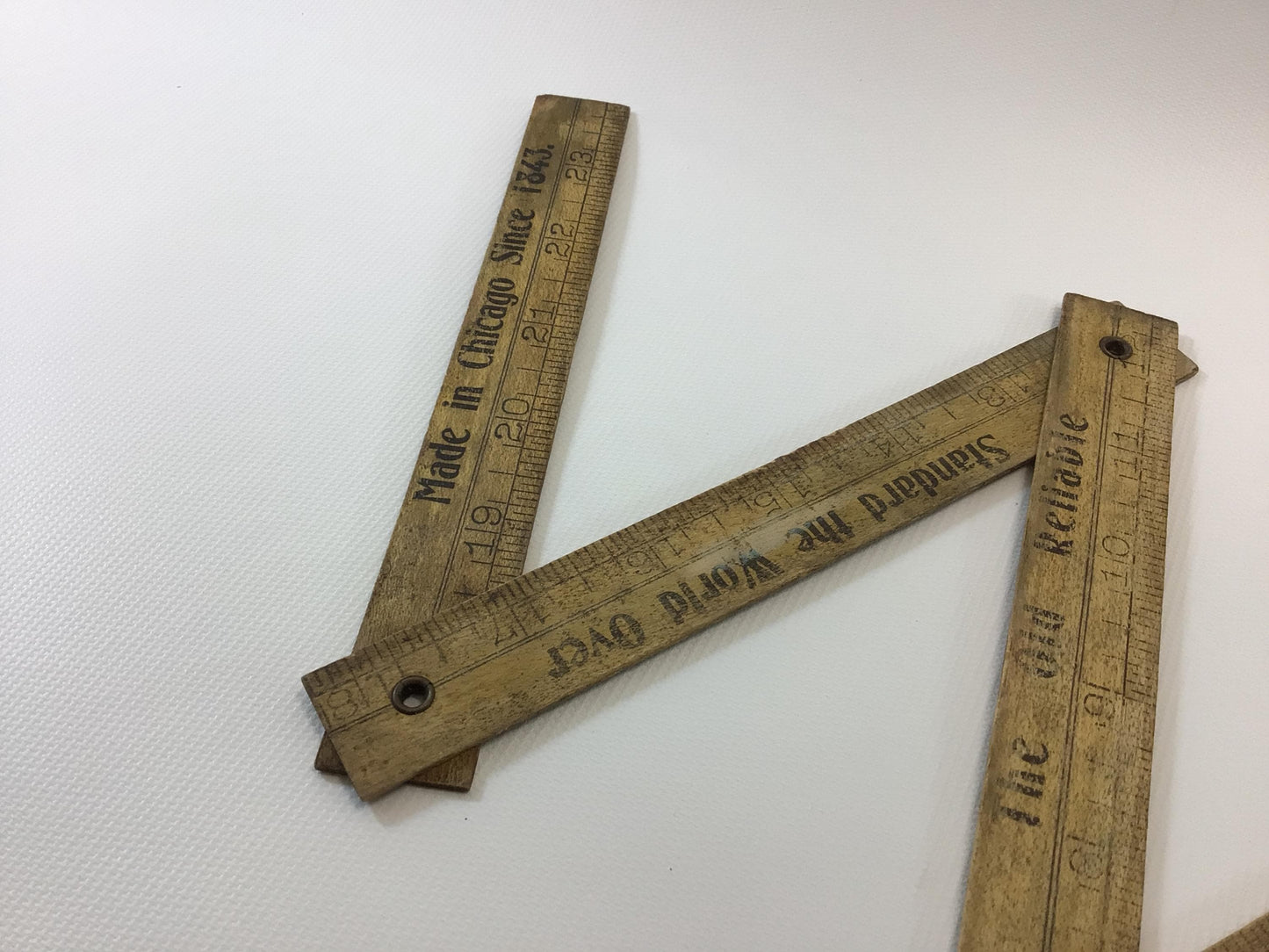 Folding 24" Ruler Peter Schuttler Farm Wagons Chicago Antique Advertising Give Away Premium