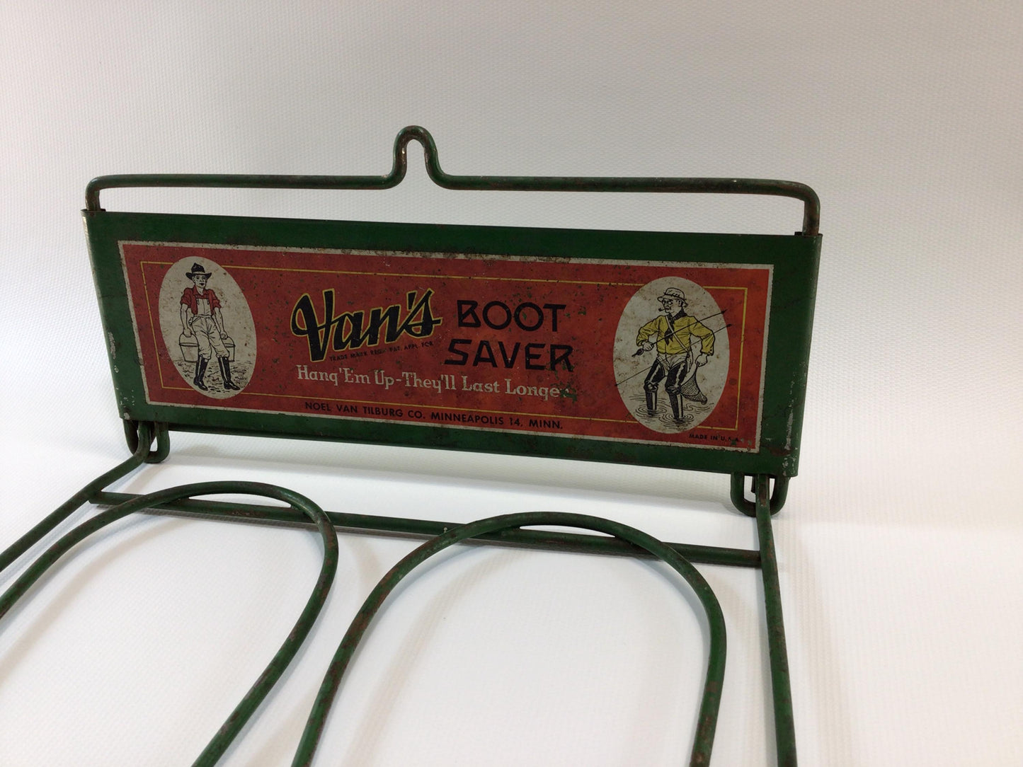 Van's Boot Saver Wader Drying Hanger Vintage Outdoor Sport Fishing Advertising Display
