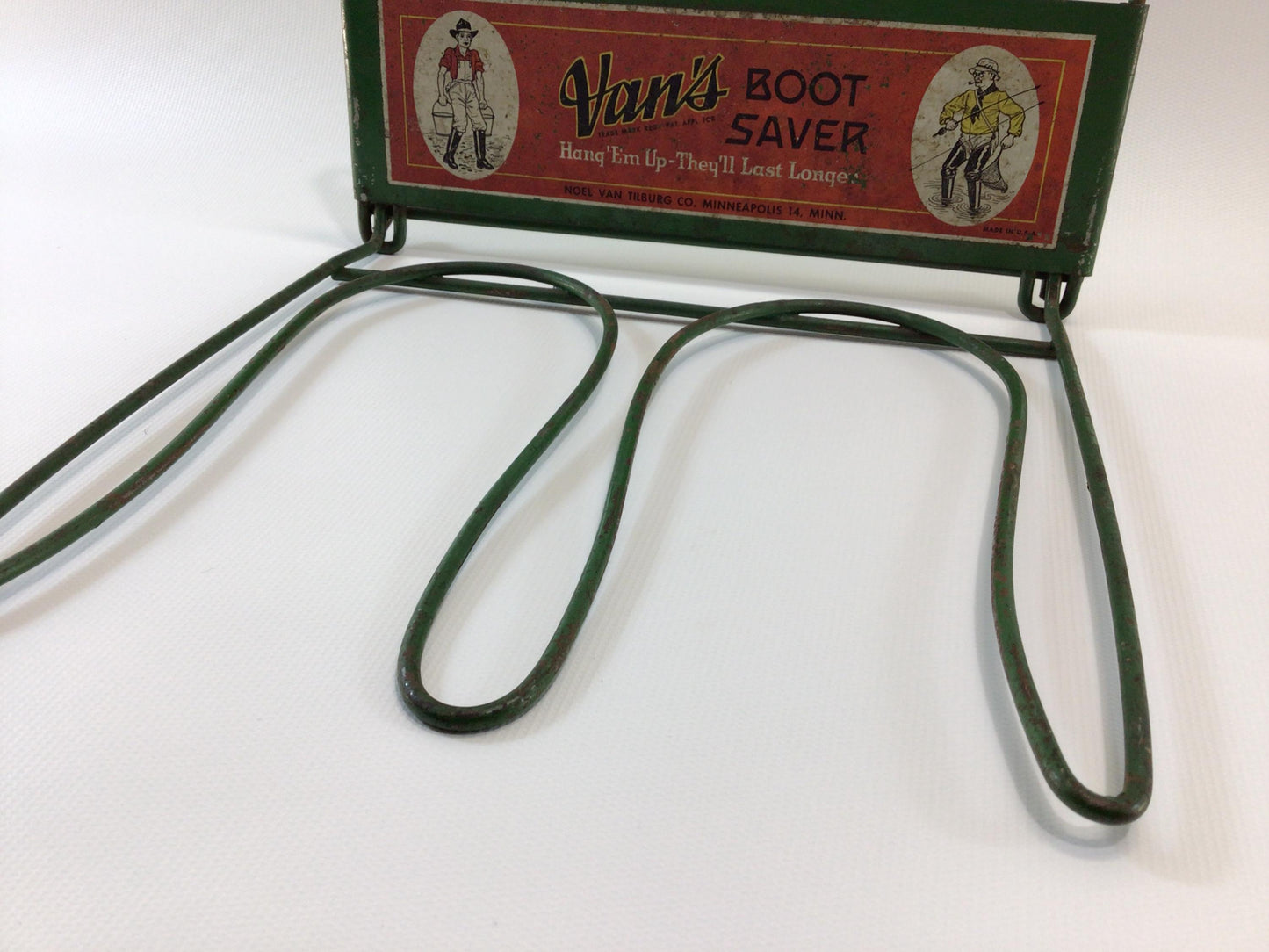Van's Boot Saver Wader Drying Hanger Vintage Outdoor Sport Fishing Advertising Display