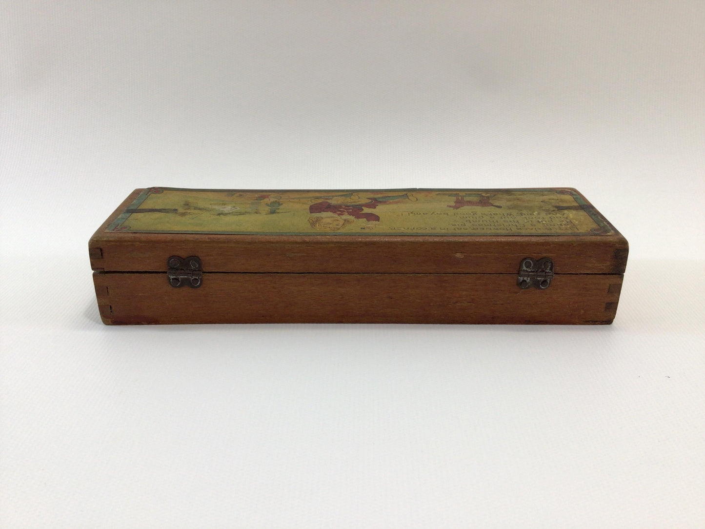 Jack Horner Locking Pencil Box Antique School Days Desk Accessory Toy