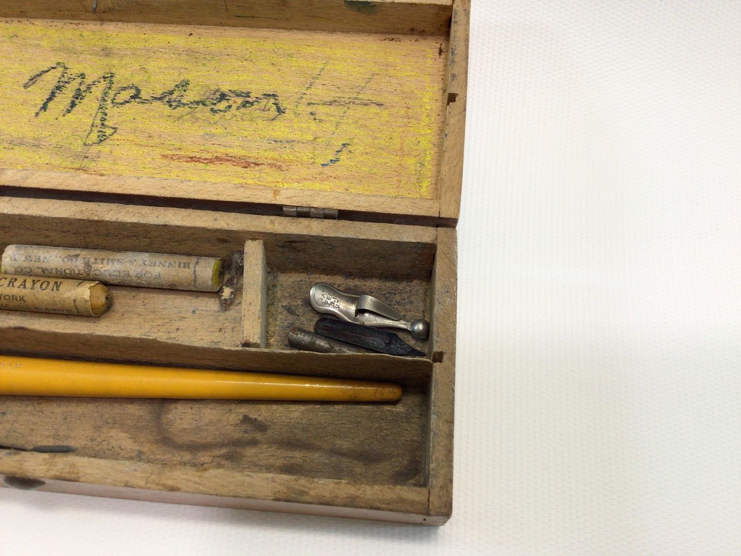 Jack Horner Locking Pencil Box Antique School Days Desk Accessory Toy