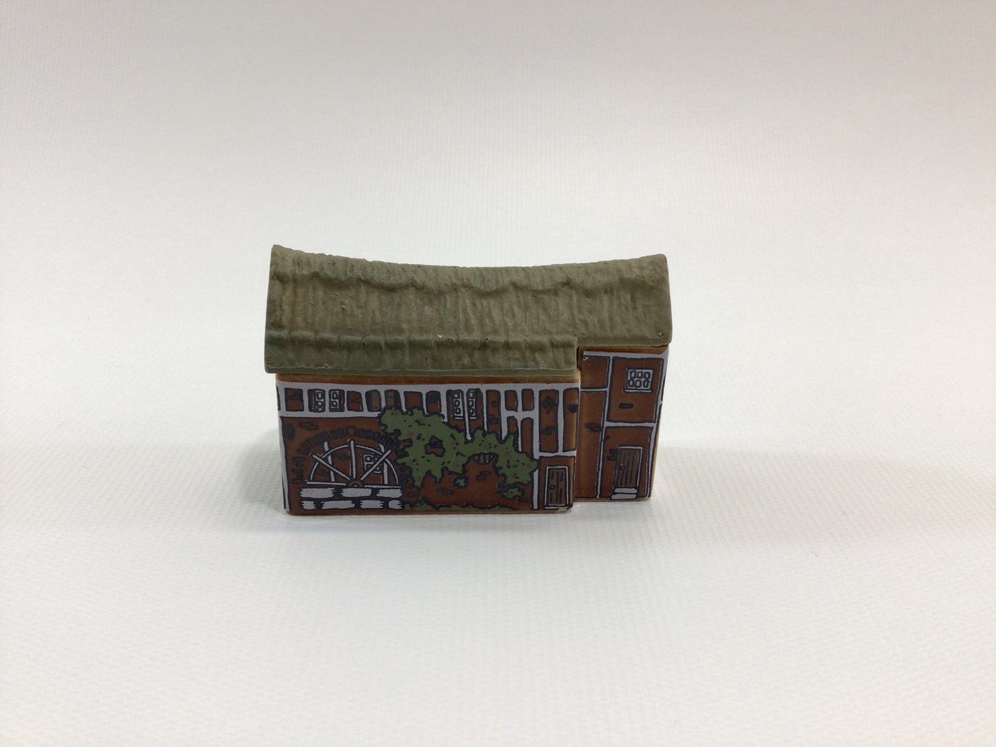 Wade Miniature Porcelain Whimsey-On-Why 1981 Set 2 Water Mill Vintage Collectible Figurine