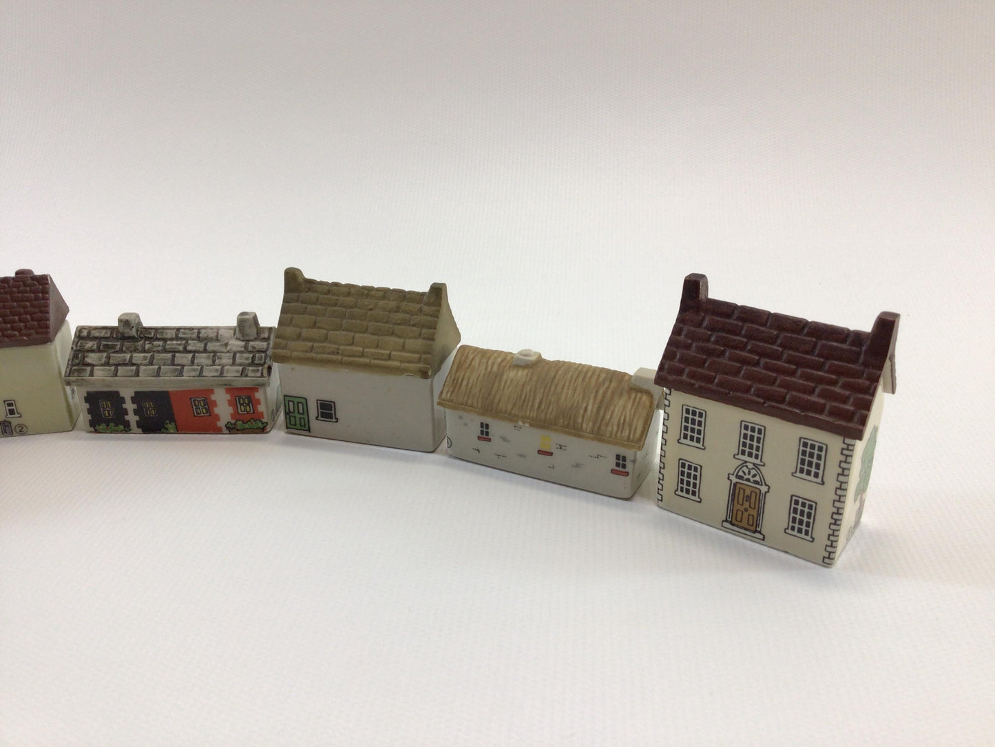 Wade Miniature Porcelain Bally-Whim Irish Village Vintage Collectible Figurines Lot of 6