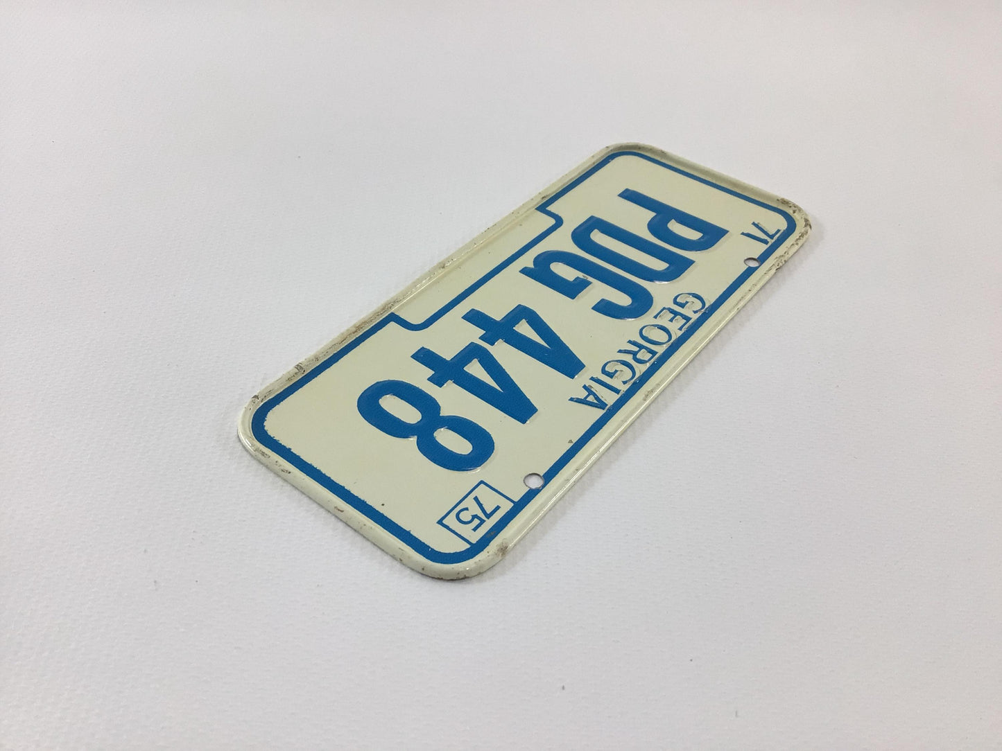 Bicycle 1975 Georgia License Plate Vintage Cycling Accessory