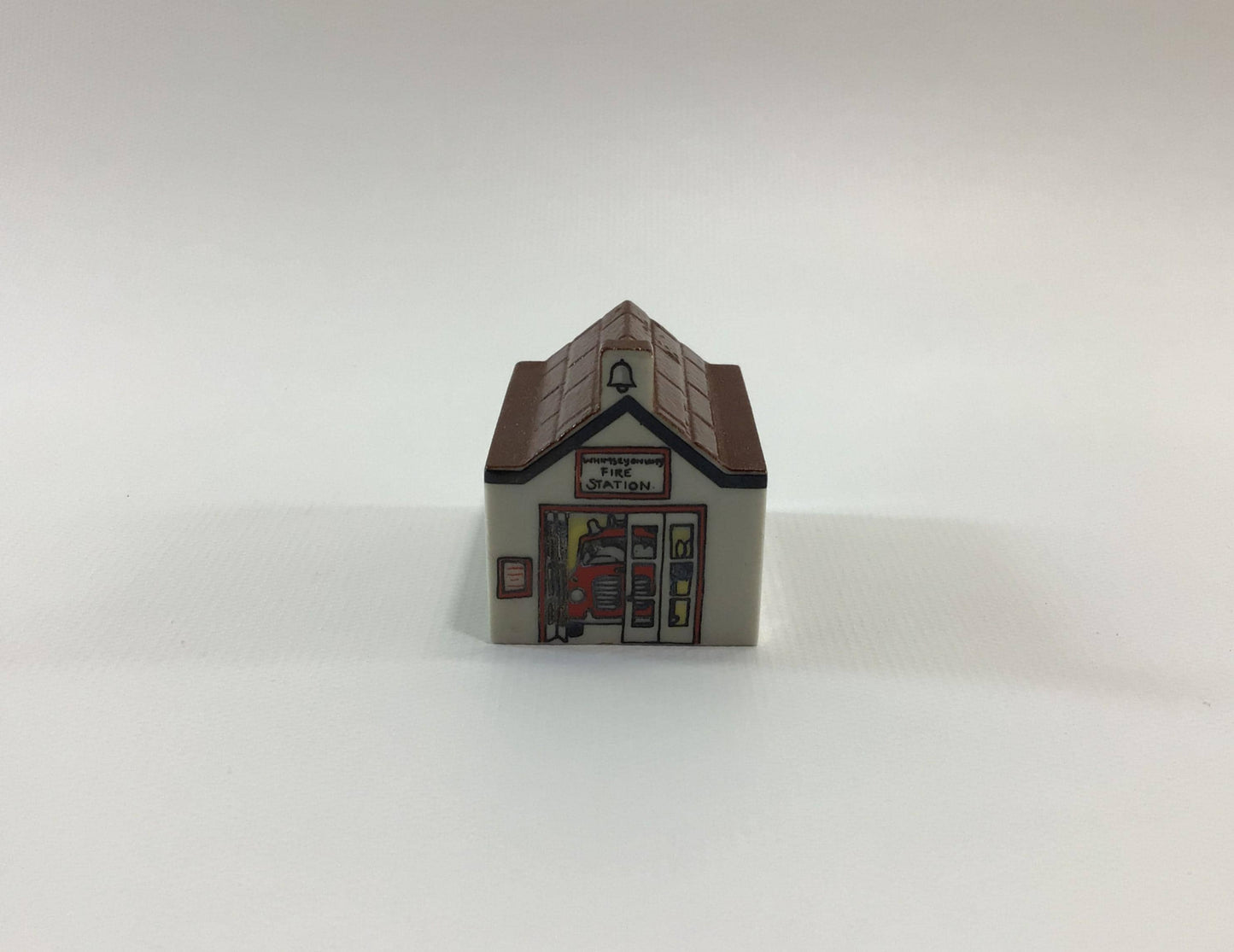 Wade Miniature Porcelain Whimsey-On-Why 1985 Set 4 Fire Station Vintage Collectible Figurine