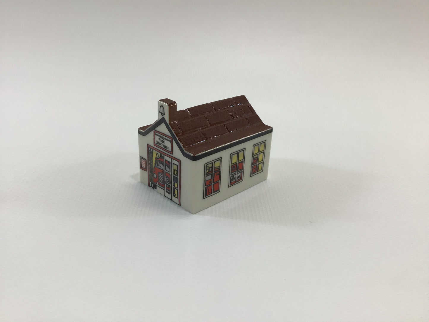 Wade Miniature Porcelain Whimsey-On-Why 1985 Set 4 Fire Station Vintage Collectible Figurine