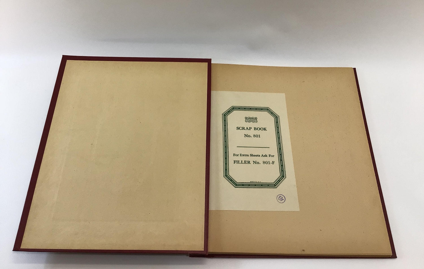 Vintage 11 x 13 Construction Paper Photograph Album Red Scrapbook - Unused No Photos