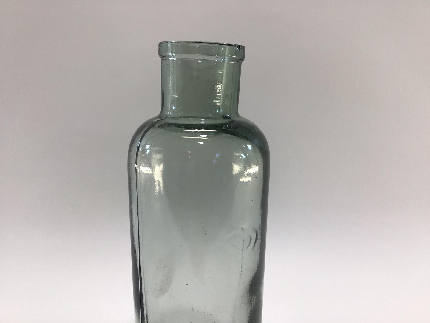 Antique Applied Top Blue Glass 19th Century Apothecary Medicine Bottle