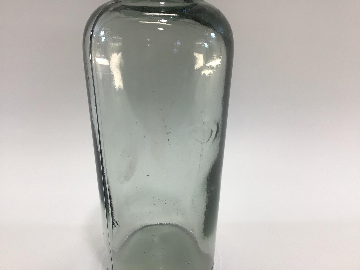 Antique Applied Top Blue Glass 19th Century Apothecary Medicine Bottle