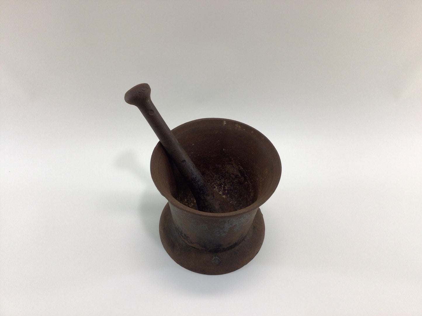 Cast Iron Mortar and Pestle Antique Druggist Pharmacy Apothecary Instrument Tool