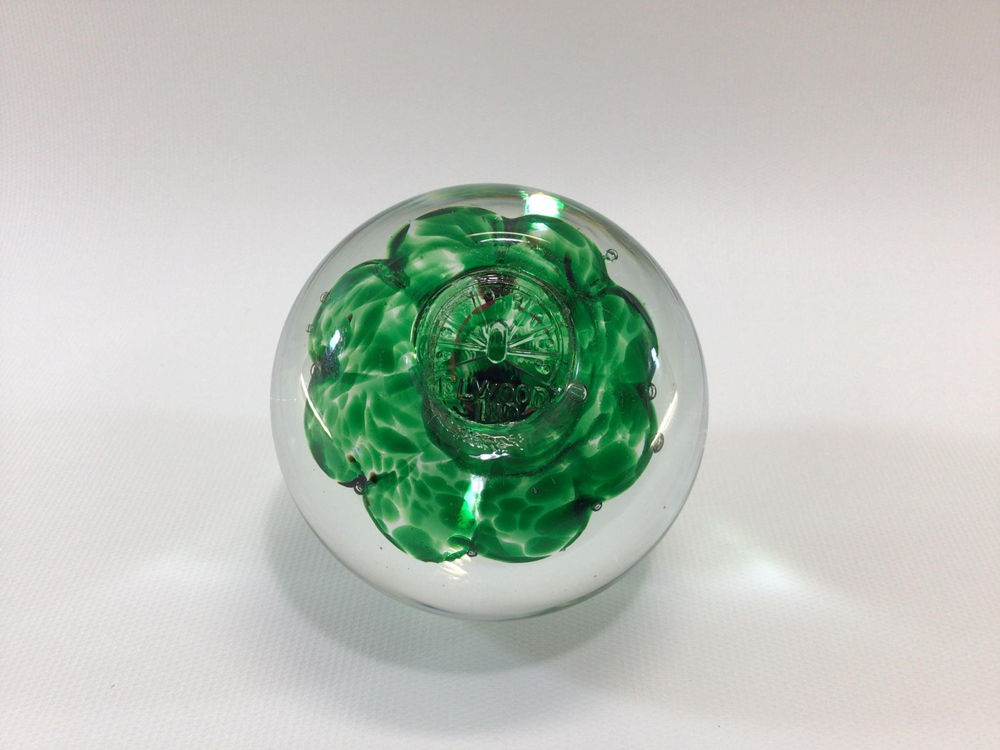 St Clair Art Glass In the Fairway Golf Ball Paperweight Vintage Office Desk Accessory