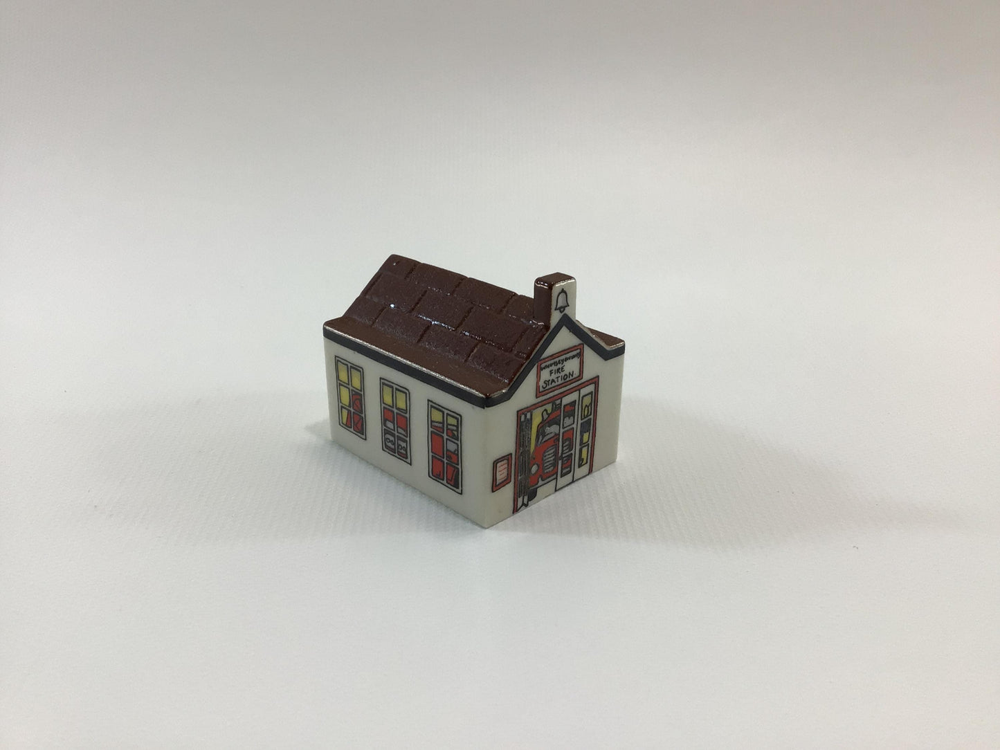 Wade Miniature Porcelain Whimsey-On-Why 1985 Set 4 Fire Station Vintage Collectible Figurine