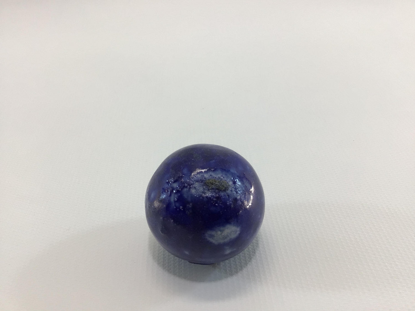 Clay Bennington Marbles Lot of 4 Large Blue Shooters Antique Primitive Handmade Toy Game Pieces