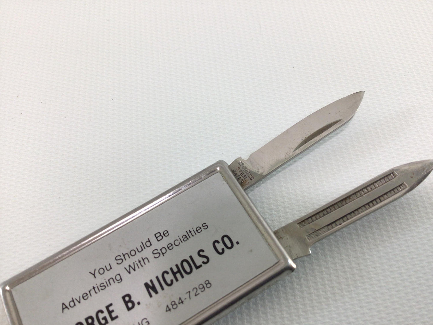 Salesman Advertising Barlow Money Clip Gentleman's Knife Vintage Made in Japan Mid Century Men's Fashion Accessory