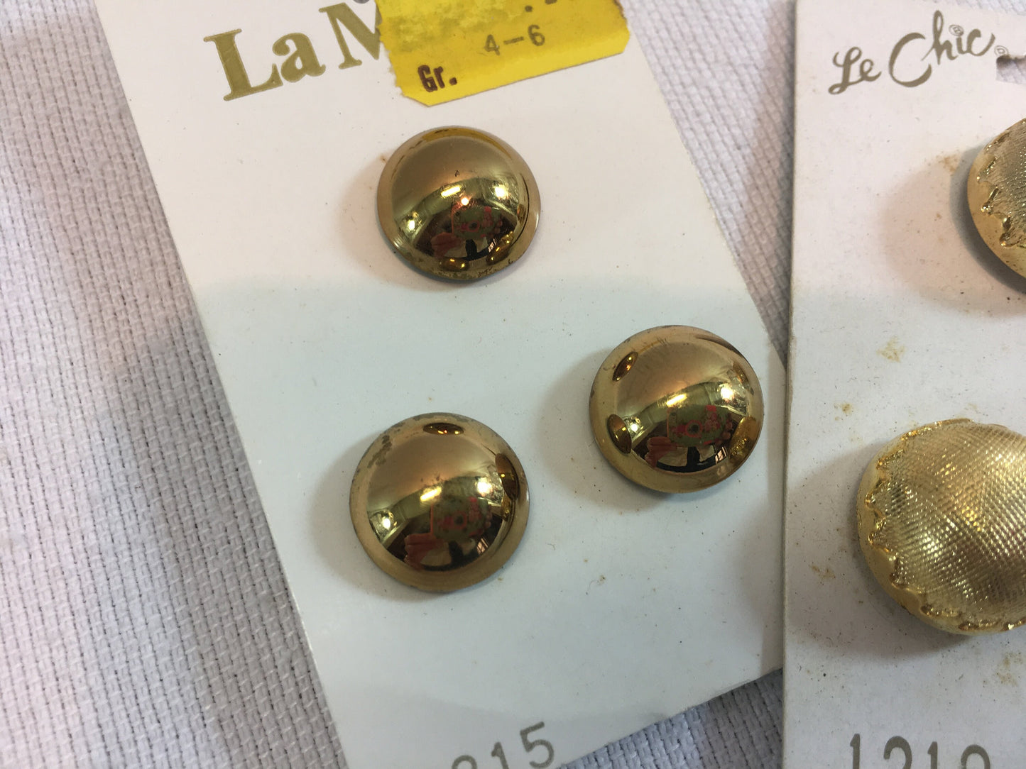 Vintage Buttons Sets Le Chic Carded Sewing Notions Gold (tone)