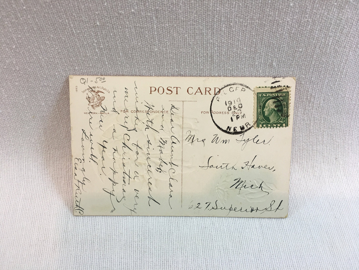 Antique Christmas Postcard Ellen Clapsaddle International Art