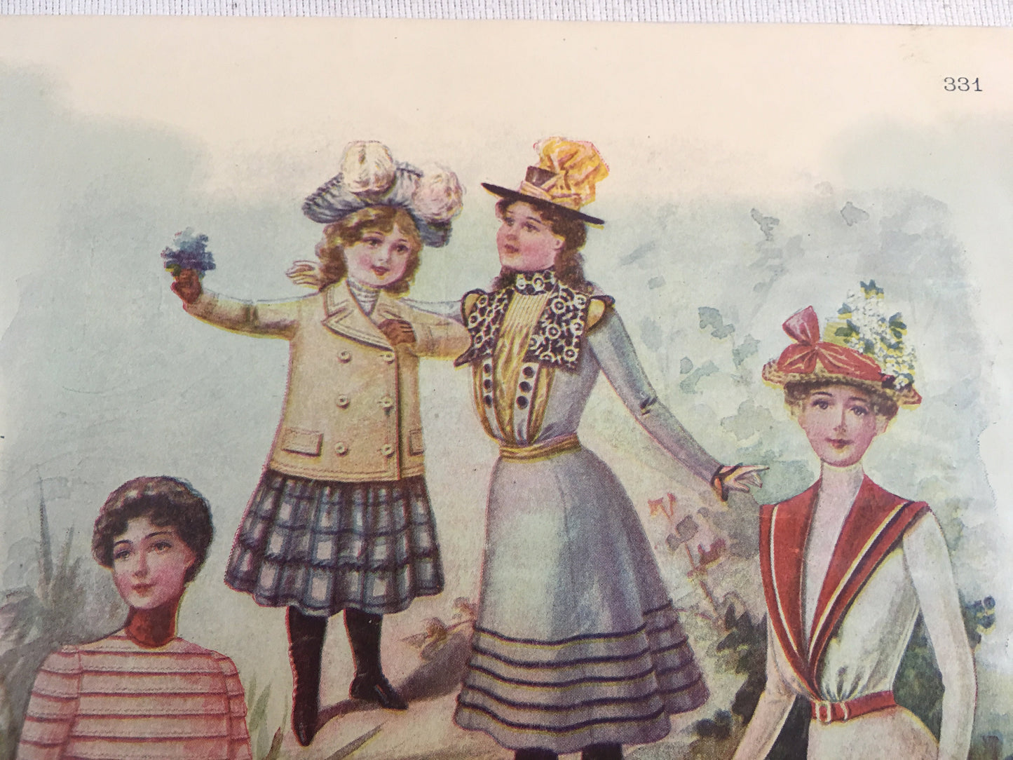 Victorian Fashion Book Plate Etchings, Pg. 331 / 332 from the March 1900 Delineator Periodical