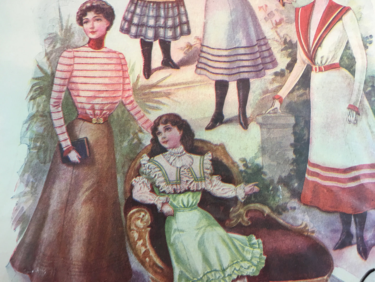 Victorian Fashion Book Plate Etchings, Pg. 331 / 332 from the March 1900 Delineator Periodical