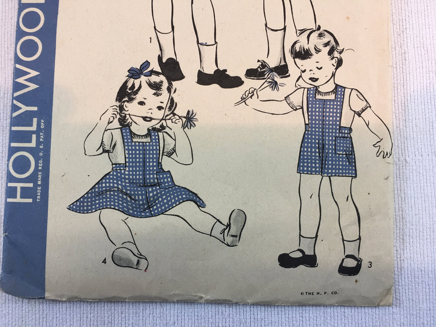 Vintage Hollywood Sewing Pattern No. 749, 1920's Brother and Sister Suit Size 4 years