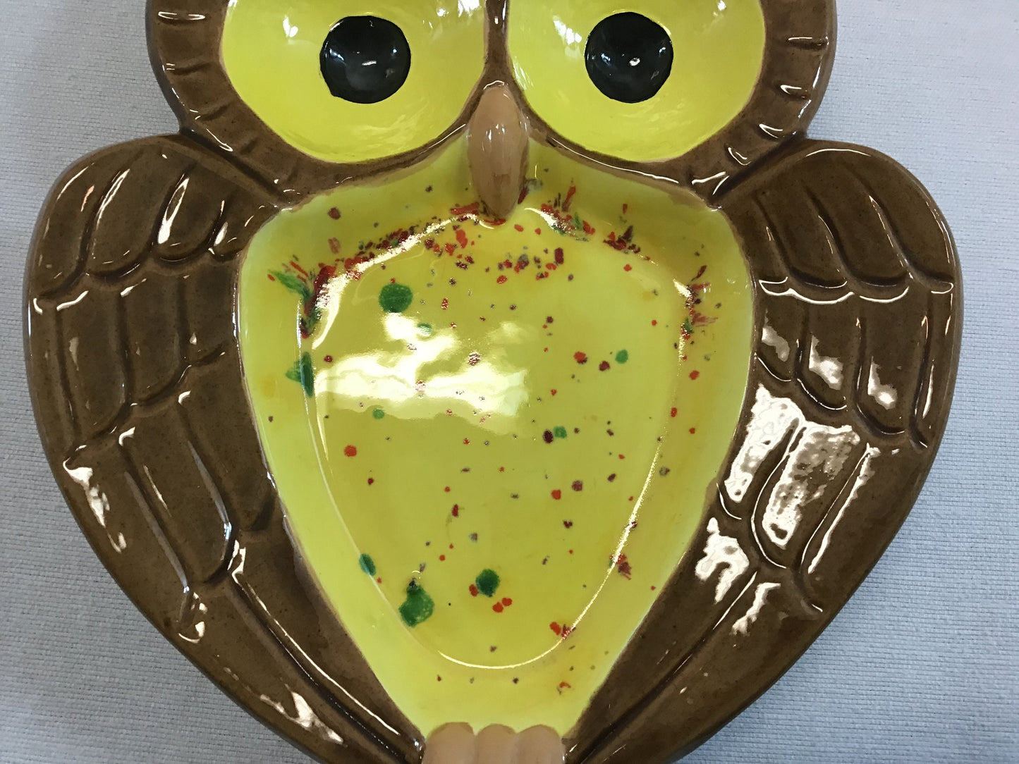Mid Century Owl 60's Retro Mod Handmade Snack Tray Home Decor