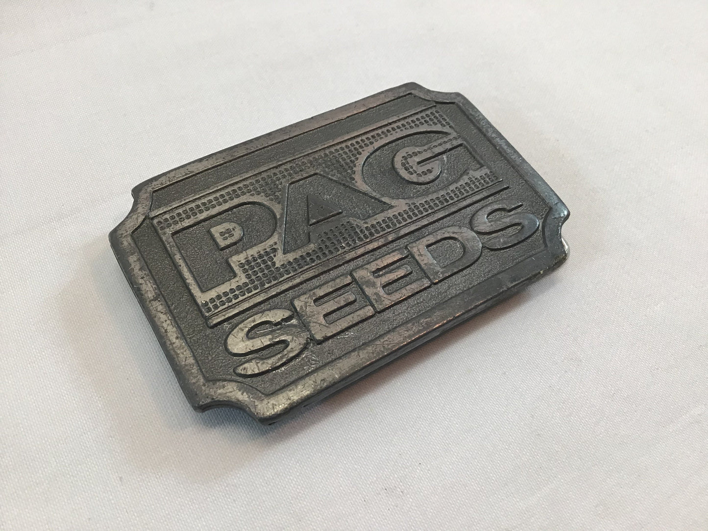 PAG Seeds Belt Buckle Vintage 1990's Hit Line Mfg. Made in U.S.A.